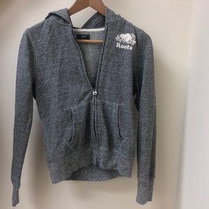 Roots gray zip-up hoodie